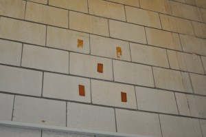 Up Academy/Patrick Gavin School-Interior Fallout Shelter sign shadow