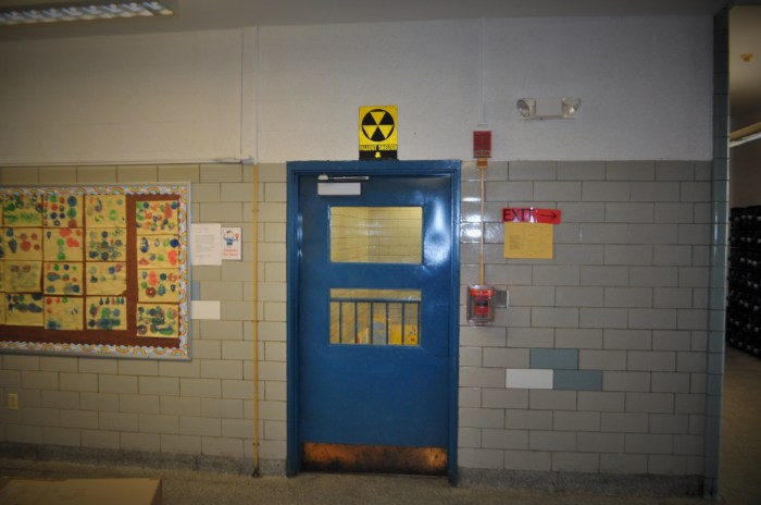 Guild Elementary School-Interior Fallout Shelter Sign