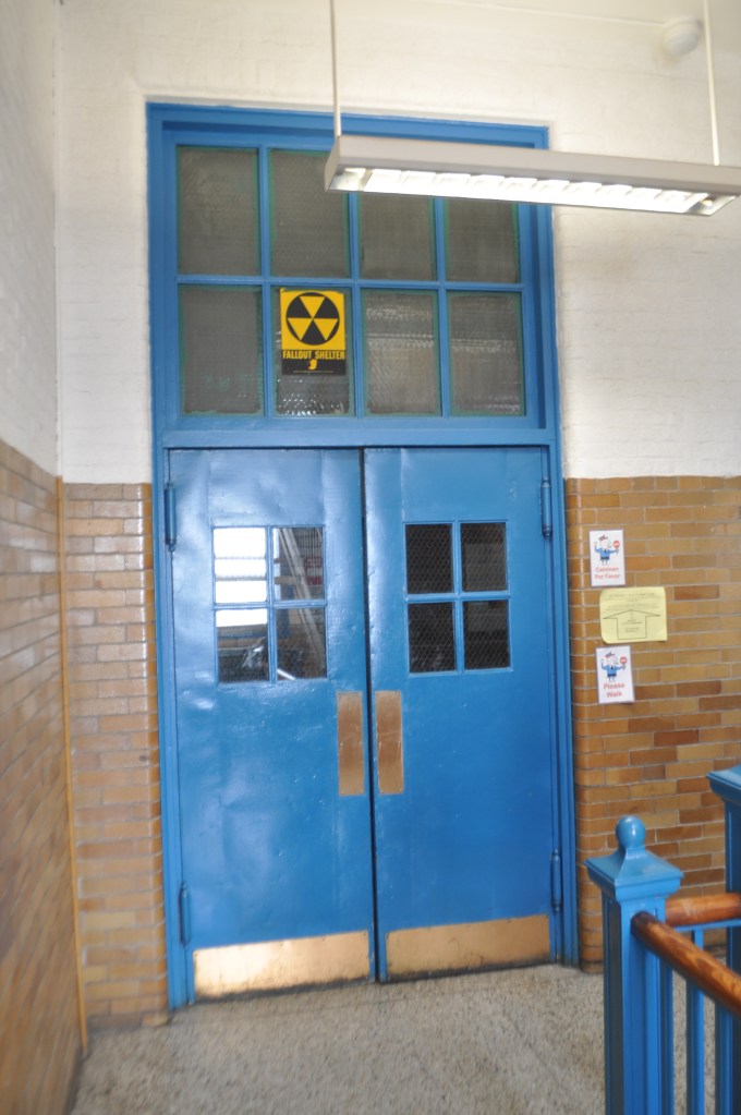 Guild Elementary School-Interior Fallout Shelter Sign