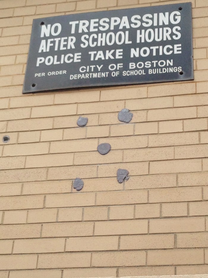 Fallout Shelter sign shadow 3-McKinley School Boston