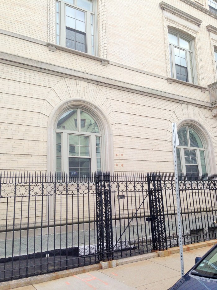 Fallout Shelter sign shadow-Former Joseph Barnes School Boston