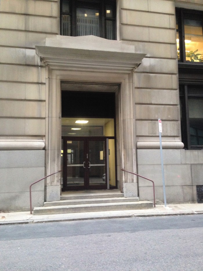 Fallout Shelter sign shadow-Boston Public School HQ Boston