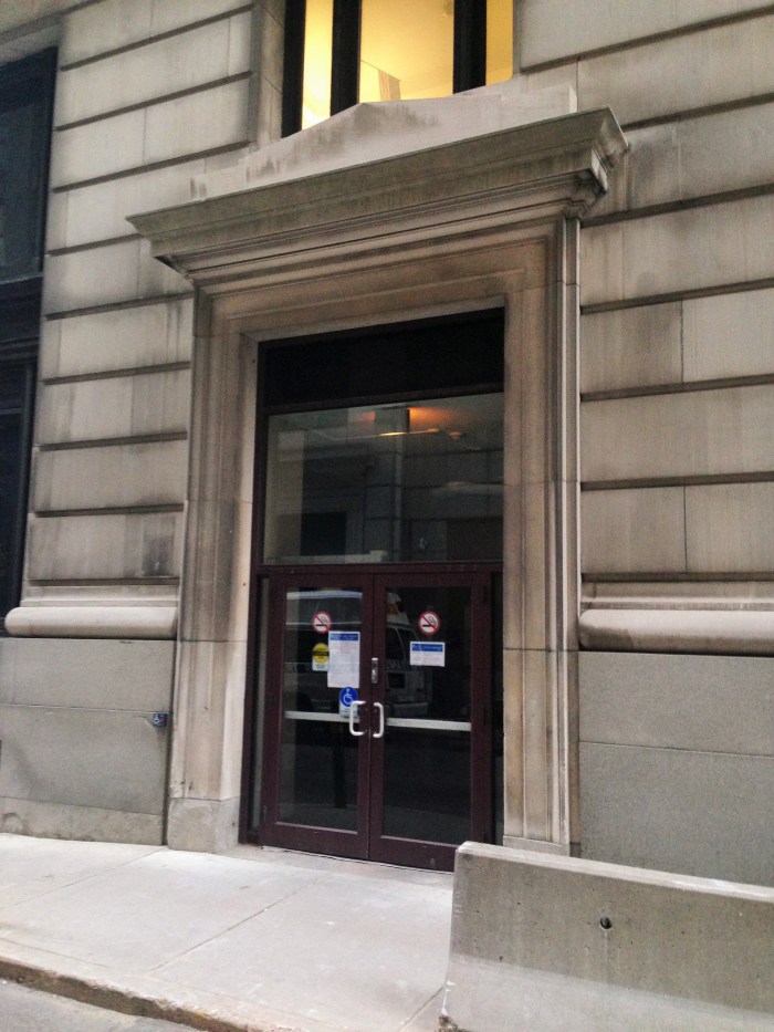 Fallout Shelter sign shadow 3-Boston Public School HQ Boston